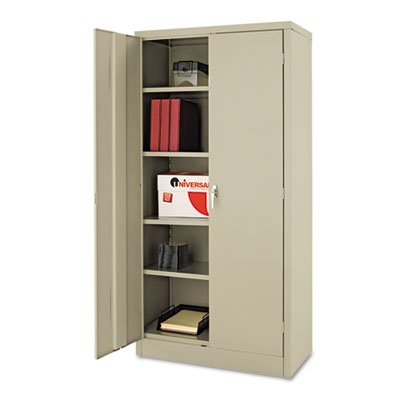 Quick-Assemble Cabinet, 36w x 18d x 72h, Light Gray