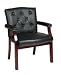Traditional Visitors Chair with Mahogany Finish