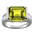 14K White Gold Peridot Ring