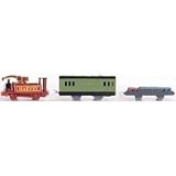Trackmaster Railway System - Thomas and Friends Motorized Road and Rail Battery Powered Tank Engine : Harvey with 1 Green Coaches and 1 Freight Wagon