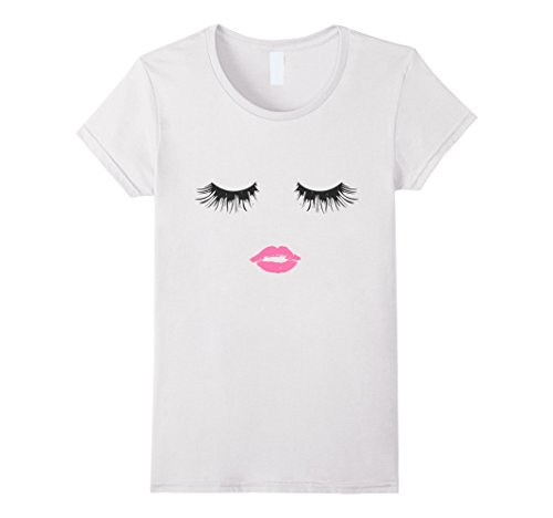Harajuku Fashion Style Eyelash Lips Lashes T Shirt White Tee