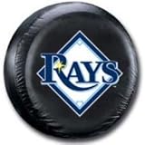 Tampa Bay Rays MLB Black Spare Tire Cover Size: J - 27 x 8 Inch