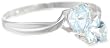 10k White Gold Aquamarine and Diamond Heart Ring (0.02 cttw, I-J Color, I1 Clarity)