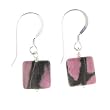 Anna Perrone Rhodonite Earrings .925 Sterling Silver