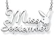 Officially Licensed PLAYBOY Silver Plated MISS SEPTEMBER Playmate Necklace