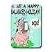 Rich Diesslins Cartoon Days of Christmas TCDC - Ira Monroes Pig Eating a Fruitcake - ...