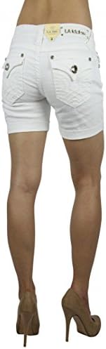 LA Idol Classic Three White Walking Cuffed Shorts - Waist M