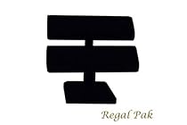 Regal Pak &reg; Black Velvet 2 Level Oval Shape T-Bar Display 7 1/2