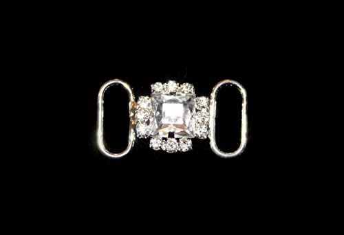 JLIKA Rhinestone Bikini Connector Set of Four Silver Embellishments