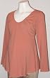 Drape Maternity & Nursing Top - Long Sleeve - Salmon