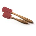 Paula Deen 10 Inch and 13 Inch Silicone Spatula Set, Red