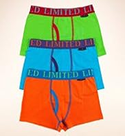 3 Pack Boys Limited Cotton Rich Assorted Trunks