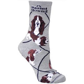 Basset Hound Dog Cotton Socks by WHD