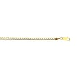 10k Yellow Gold Pave Curb Chain Ankle Bracelet - 10 Inch