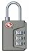 Franzus TSM-390TSR Black & Silver Travel Sentry Lock w/Inspection Status Feature (Pack of 3)