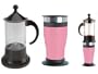Personal Coffee/Tea Infuser/ Combo with One Mug 2.0 Black Brewer/Glossy Pink Mug 14 oz