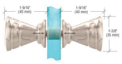 Buy CRL Polished Nickel Bow-Tie Style Back-to-Back Knob (C. R. Laurence Showers, Plumbing, Bathtubs Showers & Saunas, Showers, Shower Doors)