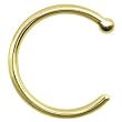 20 Gauge Solid 18KT Yellow Gold Nose Hoop - 3/8"