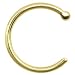 20 Gauge Solid 14KT Yellow Gold Nose Hoop - 3/8"