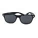 wayfarer sunglasses Desen retro fun color frame polarized sunglasses for men and womens in vantage style (Black, Crystal black)