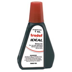 Self-Inking Stamp Ink - 1oz Refill Bottle- Red