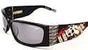 ED HARDY MEN'S DEATH IS CERTAIN SUNGLASSES EHS015 BLACK