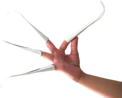 New Belly Dancing Outfit Silver Finger Claw Nails