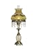 Dale Tiffany TT50211 Hand-Painted Hurricane Table Lamp, Antique Brass and Glass/Crystal Shade