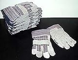 1 Dz. (12 Pairs) Leather Palm Work Gloves - Heavy Duty