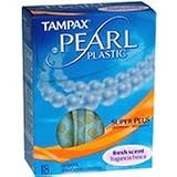Tampax Pearl Tampons With Plastic Applicator, Super Plus Absorbency, Unscented - 18 each