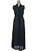 Pure Beauty Womens Sleeveless Soft Open Front Long Cover Ups Women Black Chiffon Maxi Cardigan (Large)