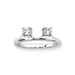 14K White Gold 3/8 ct. Diamond Wrap