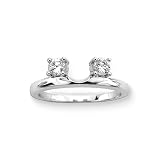 14K White Gold 3/8 ct. Diamond Wrap