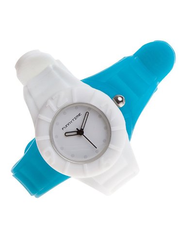 Funny Time Kinder-Armbanduhr wei&szlig;-blau mit Wechselband Analog FT5003-00
