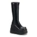 4 3/4 Inch Wedge Boots Platform Calf Boots Womens Sexy Gothic Boots