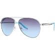 A|X AX156/S Sunglasses - Armani Exchange Adult Aviator Full Rim Lifestyle Eyewear - Palladium/Turquoise/Blue
