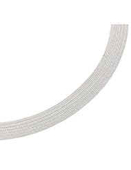 12 mm Flat Foxtail Mesh Chain Sterling Silver 8 Inch Ch322