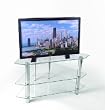 Bermuda Beveled Glass Corner TV Stand - 48 Inch TV