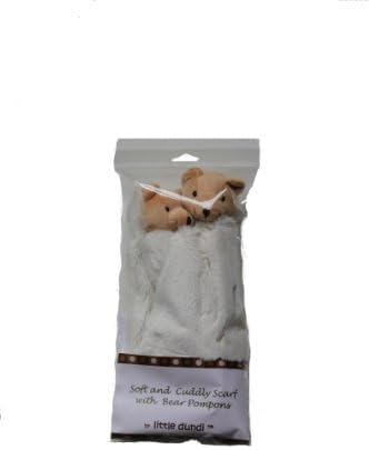 Baby Gift Idea - Soft and Cuddly Scarf with Bear Pompons (Ivory)