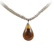 Fossil Bee - Hemp Choker Necklace