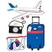 Sandylion Essentials Medium Dimensional Stickers, Travel By Plane