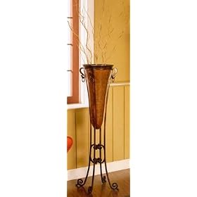 Poly 44 Inch Vase With Iron Stand