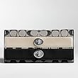 AUTHENTIC COACH BONNIE SIGNATURE TURNLOCK SLIM ENVELOPE WALLET 42551 (BW/BW)