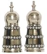Decorative Salt and Pepper Shakers with Beaded Horn Sides