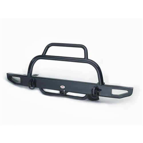 Body Armor 1031 Rockcrawler Stubby's Black 50in Front Bumper w/ Hoop For Jeep CJ, Wrangler, & Unlimited