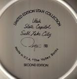Utah State Capital Limited Edition Utah Collection Plate - 1981