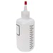 Vestil BTL-RC-8-LBL Narrow Low Density Polyethylene (LDPE) Round Graduated Dispensing Bottle with Label and Red Cap, 2-1/4" Diameter x 5-5/16" Height, 8 oz Capacity, Translucent