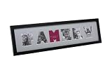 PT Photo Frame Family Letters, Wood, Black