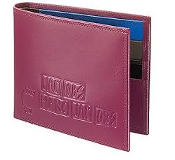 Marc By Marc Jacobs Limited Edition Leather Logo Color Block Billfold Wallet Burgundy Multi