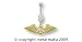 PEACE SIGN WITH WINGS DANGLING BELLY RING